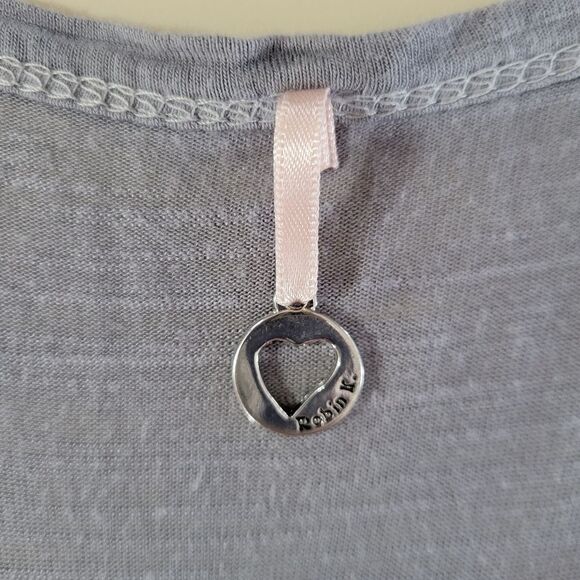 Robin K. Women's Gray Scoop-neck Long Tank Top - Picture 2 of 9